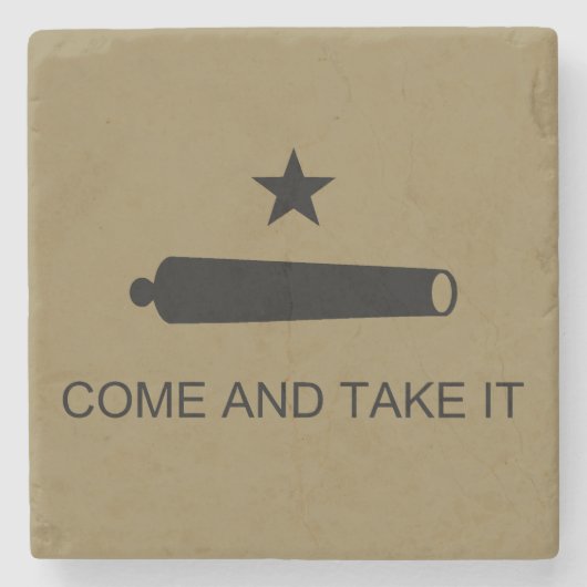 Dessous-de-verre En Pierre Come & Take It ! Flag de Texas State (Devant)