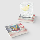 Dessous-de-verre En Pierre Commandement du combat aérien - "ACC" (Côté)