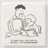 Dessous-de-verre En Pierre Comment activer l'ordinateur (Devant)