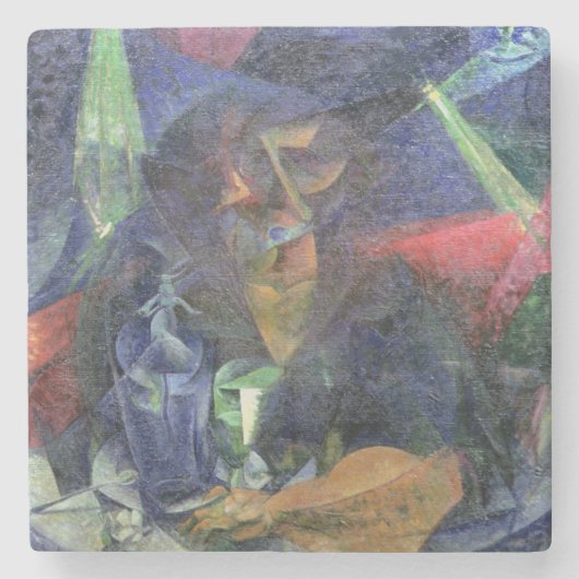 Dessous-de-verre En Pierre Composition avec figure d'une femme, 1912 (huile (Devant)