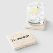 Dessous-de-verre En Pierre compost (Côté)