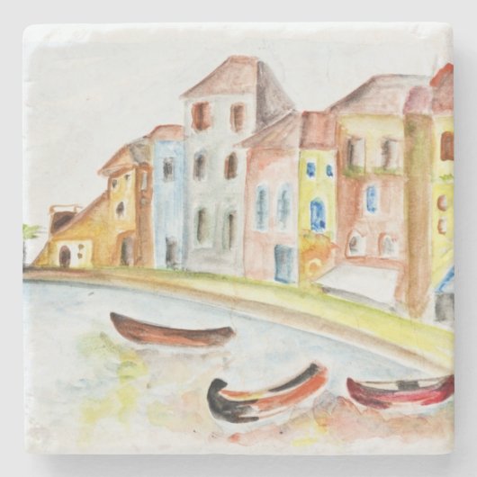 Dessous-de-verre En Pierre Concept de Venise (Devant)