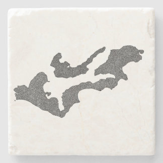 Dessous-de-verre En Pierre Conception de carte du comté d'Island de Whidbey I