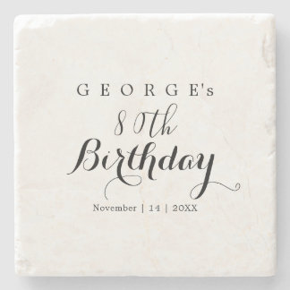 Dessous-de-verre En Pierre Conception de fête d'anniversaire en typographie m