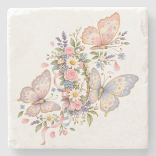 Dessous-de-verre En Pierre Conception de jardin de papillon sucré magique