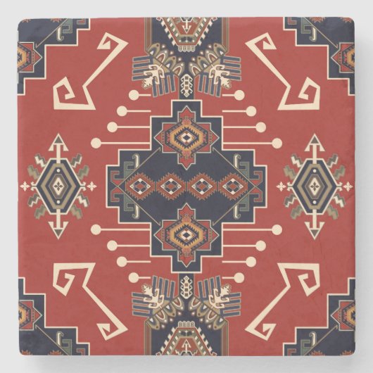 Dessous-de-verre En Pierre Conception de tapis ornementaux : Géométrique Vint (Devant)