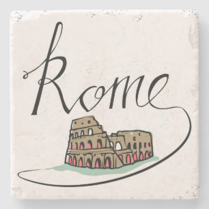 Dessous-de-verre En Pierre Conception en lettres de main de Rome