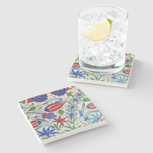Dessous-de-verre En Pierre Conception florale turque (Côté)