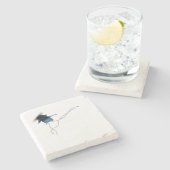 Dessous-de-verre En Pierre condolence stoïque sympathie cadeau côtier iris bl (Côté)