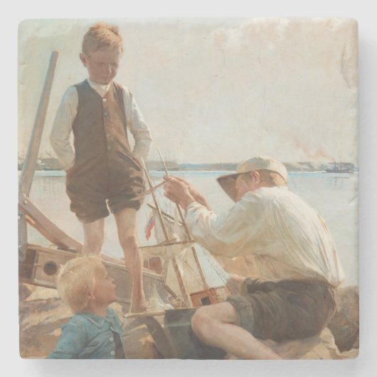 Dessous-de-verre En Pierre Constructeurs navals (par Albert Edelfeel) (Devant)
