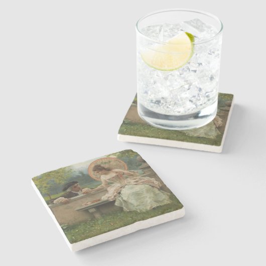 Dessous-de-verre En Pierre Conversation abominable dans le parc (Côté)