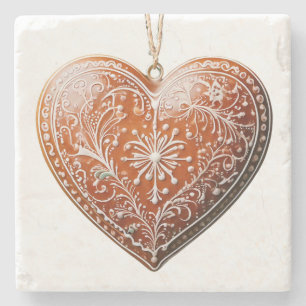 Dessous-de-verre En Pierre Cookie de Noël rustique vacances décorées