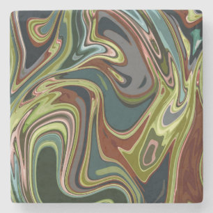 Dessous-de-verre En Pierre Cool Colorful Simulé Acrylique Frottement