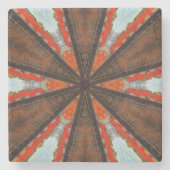 Dessous-de-verre En Pierre Cool Kaleidoscope Vue de l'industrie (Devant)