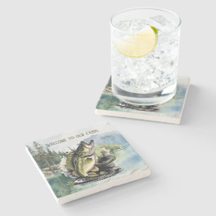 Dessous-de-verre En Pierre Cool lake house poisson de bienvenue