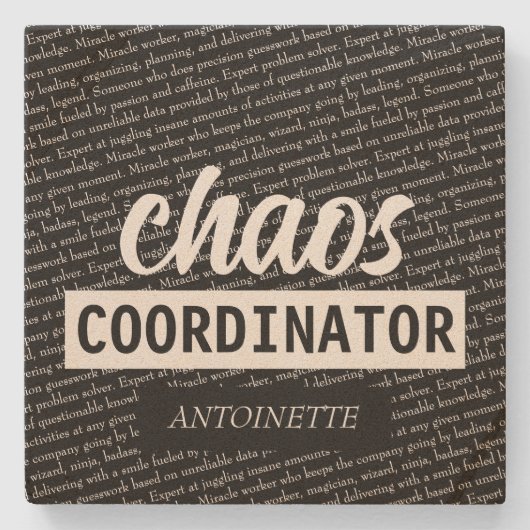 Dessous-de-verre En Pierre Coordinateur du Chaos (Devant)