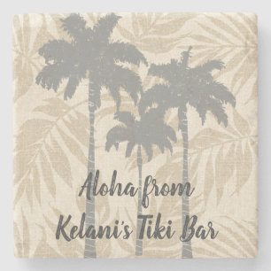 Dessous-de-verre En Pierre Coordonnées Vintages tropicales hawaïennes Areca P