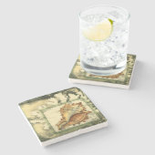 Dessous-de-verre En Pierre Coque conique Silhouette (Côté)