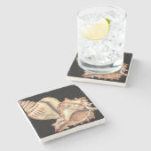 Dessous-de-verre En Pierre Coques de conques artistiques (Côté)