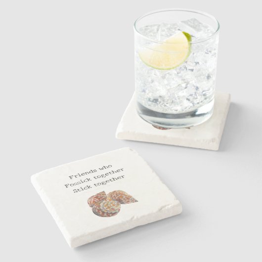 Dessous-de-verre En Pierre Coquillages/Balises (Côté)