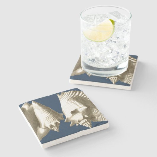 Dessous-de-verre En Pierre Coquillages Sepia Conch (Côté)