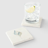 Dessous-de-verre En Pierre Coquille aquarelle (Côté)