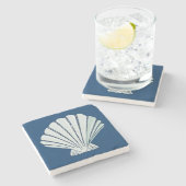 Dessous-de-verre En Pierre Coquille marine (Côté)