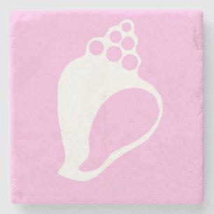 Dessous-de-verre En Pierre Coquille Rose
