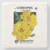Dessous-de-verre En Pierre Coréopsis (Devant)