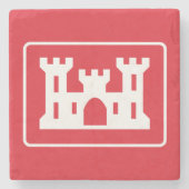 Dessous-de-verre En Pierre Corps des ingénieurs américains DOD Military (Devant)