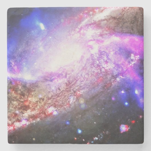 Dessous-de-verre En Pierre Cosmos colorés (Devant)