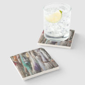 Dessous-de-verre En Pierre Côté de mer (Côté)
