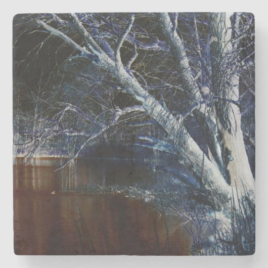 Dessous-de-verre En Pierre Côté foncé 7 (Devant)