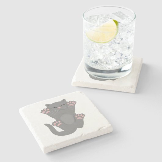 Dessous-de-verre En Pierre Couchage de chat (Côté)