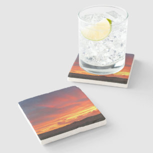 Dessous-de-verre En Pierre Coucher de soleil du Colorado