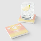 Dessous-de-verre En Pierre Coucher de soleil SoCal (Côté)