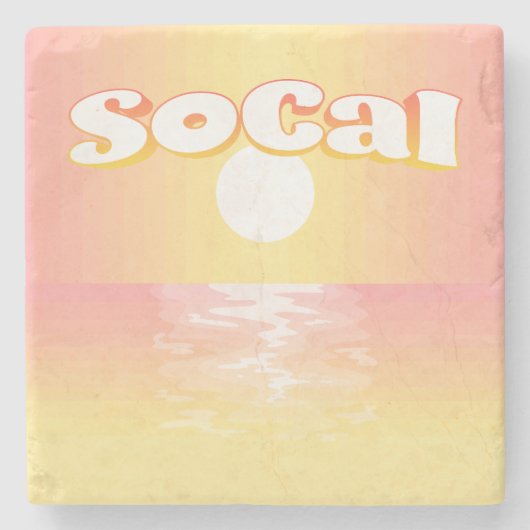 Dessous-de-verre En Pierre Coucher de soleil SoCal (Devant)