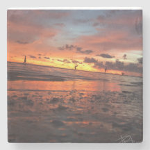 Coucher de soleil sur la plage