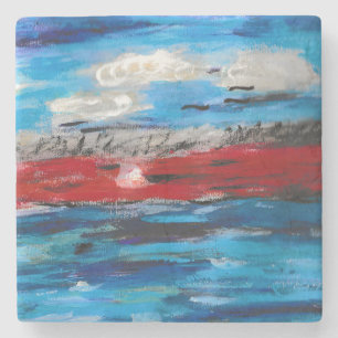 Dessous-de-verre En Pierre Coucher du soleil