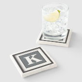 Dessous-de-verre En Pierre Couleur complète simple (Côté)