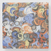 Dessous-de-verre En Pierre Couleurs Abstraites (Devant)