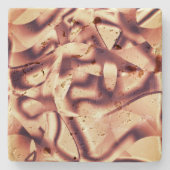 Dessous-de-verre En Pierre Couleurs rouges ou bordeaux, beige (Devant)