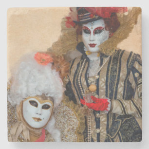 Dessous-de-verre En Pierre Couple en costume de Carnaval, Venise