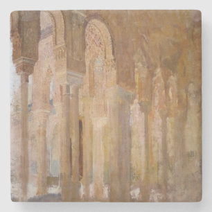 Dessous-de-verre En Pierre Cour des Lions, Alhambra (par Henri Regnault)