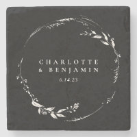 Couronne florale monochrome personnalisée avec mon
