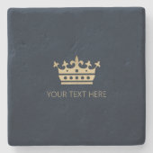 Dessous-de-verre En Pierre Couronne or (Devant)