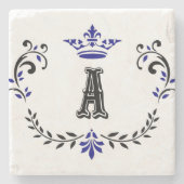 Dessous-de-verre En Pierre Couronne Wreath A Monogramme (Devant)