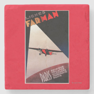 Dessous-de-verre En Pierre Courrier de promo de monoplan de Farman 300 de