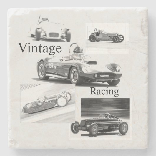 Dessous-de-verre En Pierre Course vintage (Devant)
