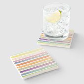 Dessous-de-verre En Pierre Courses peintes à la main de brosse d'aquarelle, (Côté)